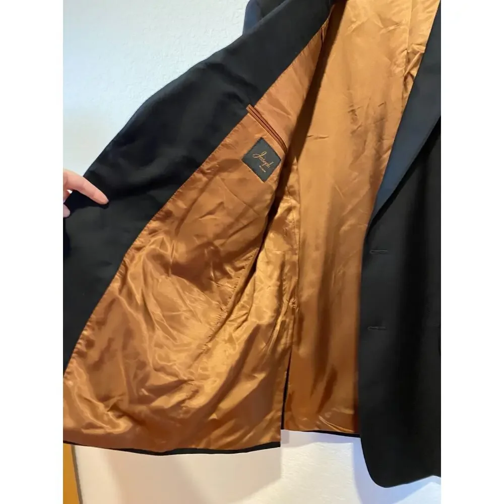 Jos A Bank Joseph Black Blazer‎ Size Slim Fit Wool Size 46L Formal Event Career
